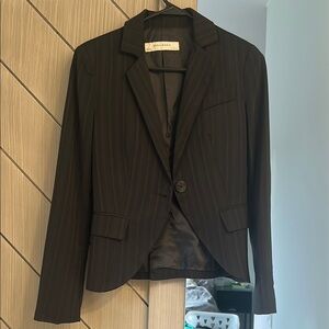 Zara Blue Navy Pinstripe Blazer with Pants